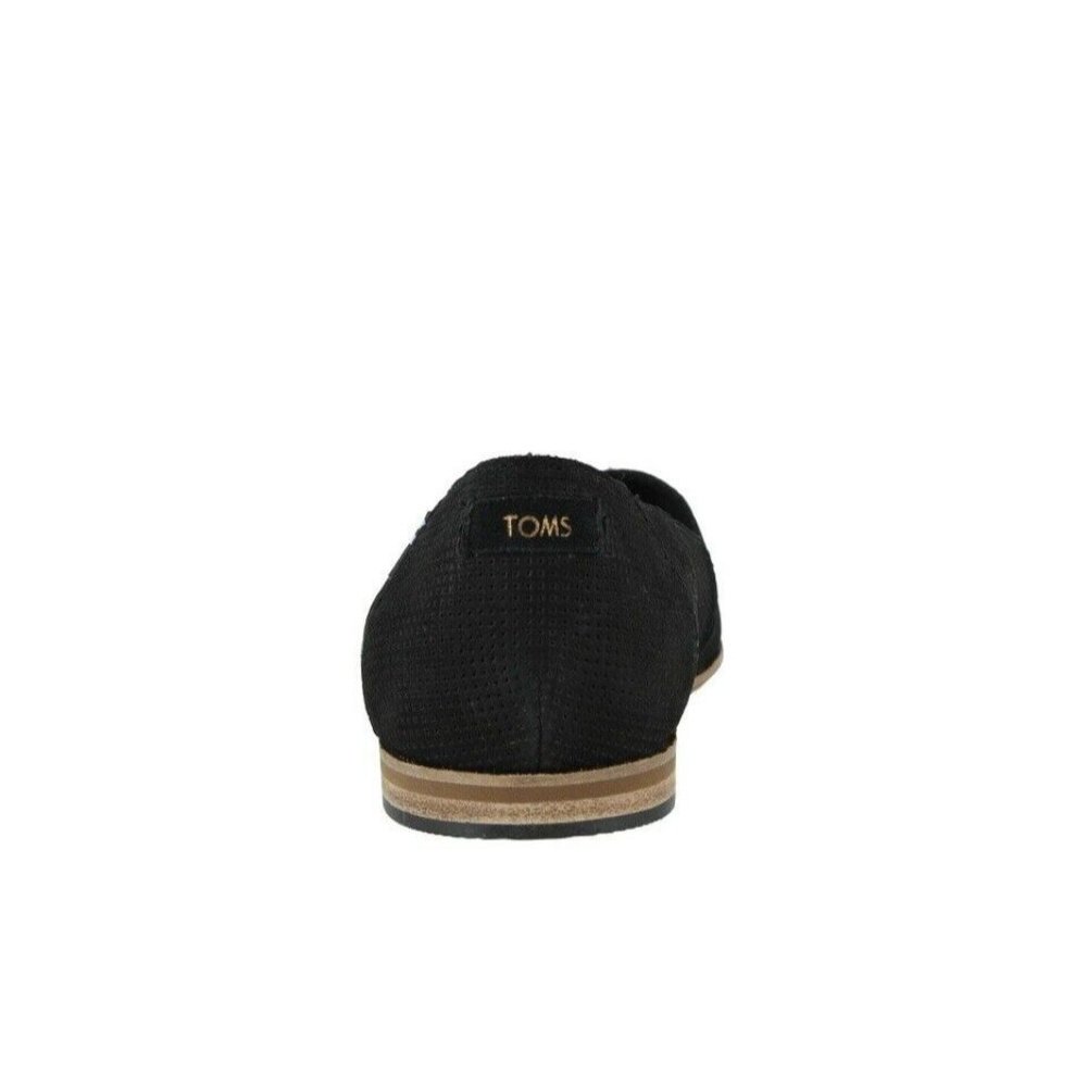 Tom’s Julie Perforated Flats Black Size 10 - Picture 4 of 7